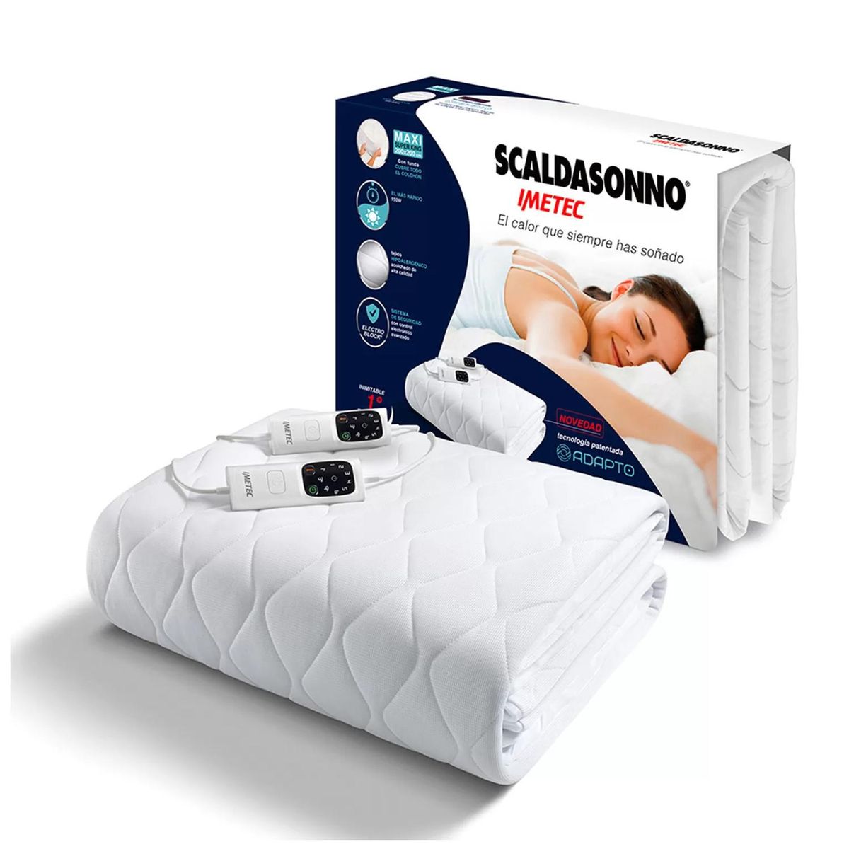 IMETEC - Calientacama 3 Plazas Super King 6 Temperaturas Maxi Adapto R9057