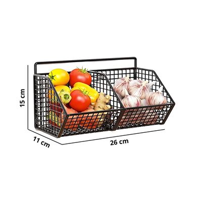 Imagen 2 del producto Cestas De Almacenamiento Flotante Para Verduras Frutas Pared