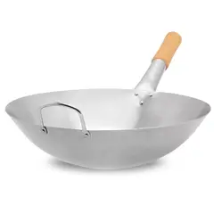 GENERICO - Wok tradicional chino de 45cm acero al carbono