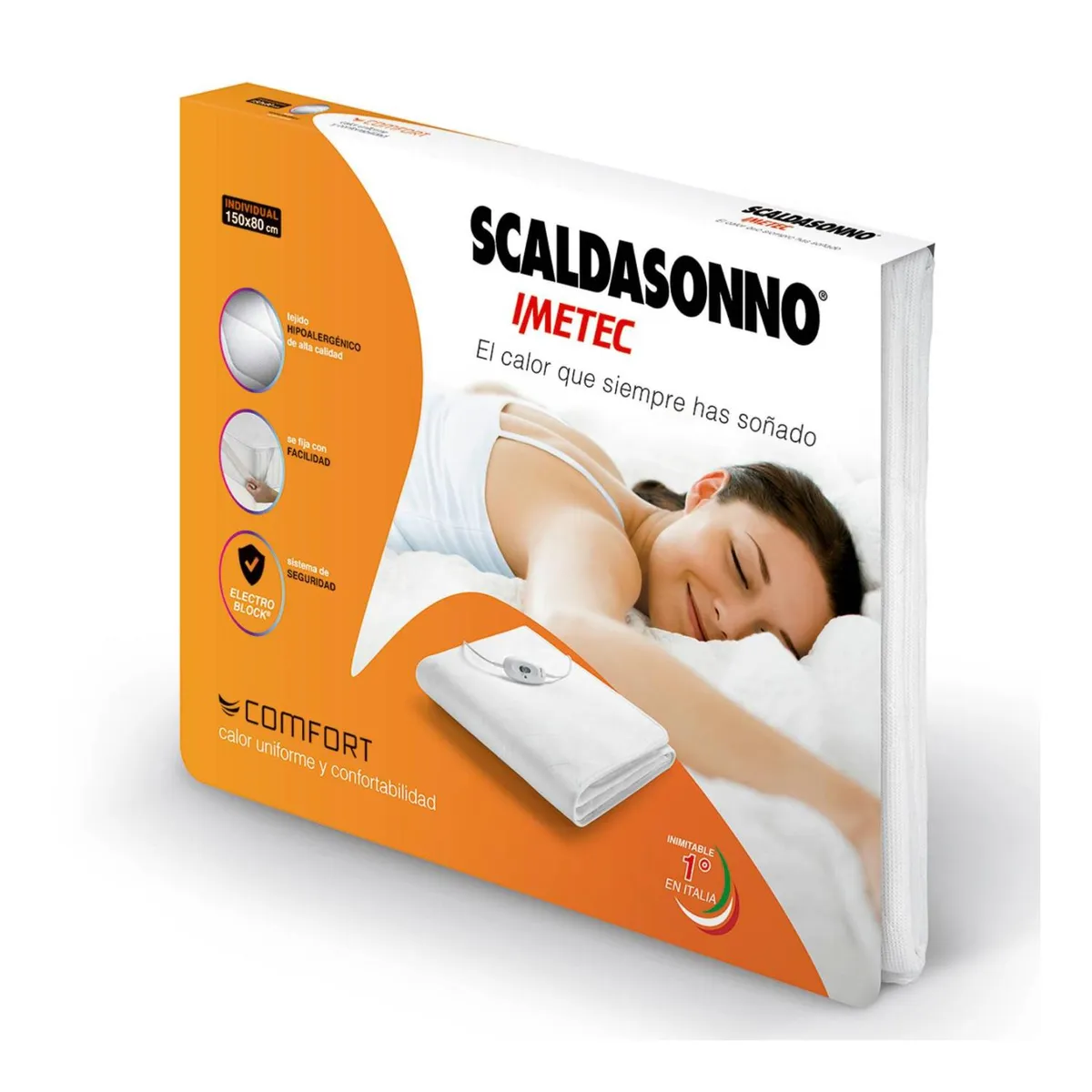 IMETEC - Calientacamas 1 Plaza Individual 150x80cm Comfort 80420