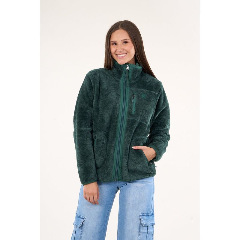 POLEMIC - Poleron polar mujer Shaggy cuello alto 8760 Polemic