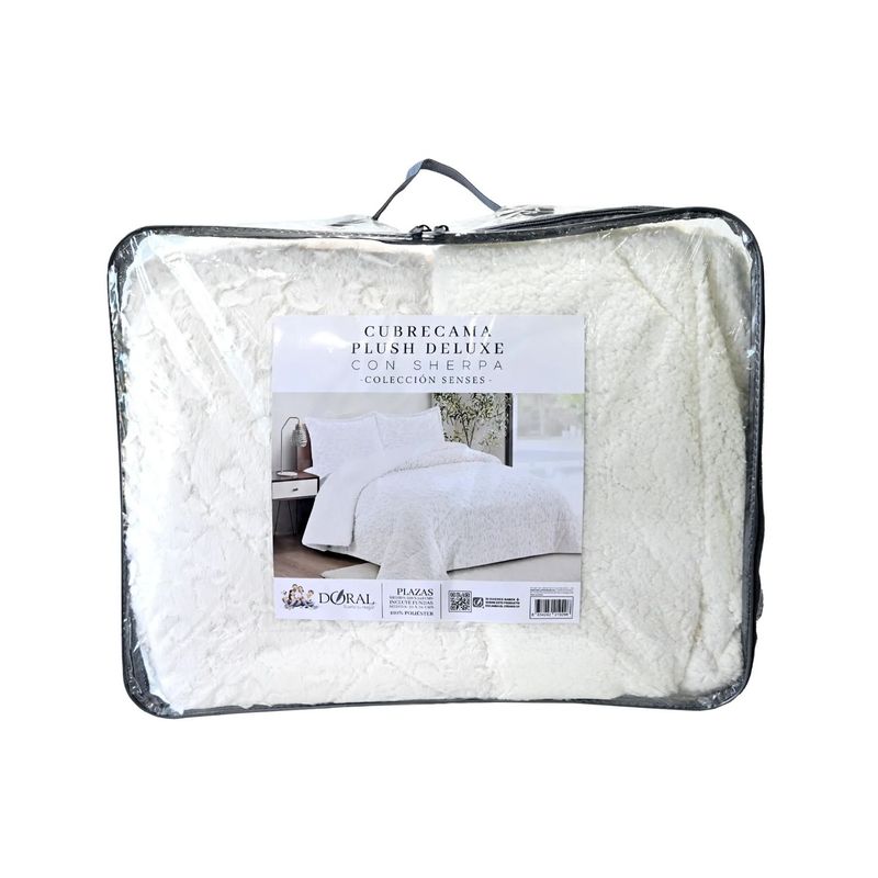 DORAL - Plumón Plush Deluxe Blanco 1.5 Plazas  DORAL Senses