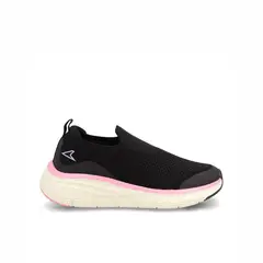 POWER - Zapatilla Mujer Helca Slip Negro-Rosado