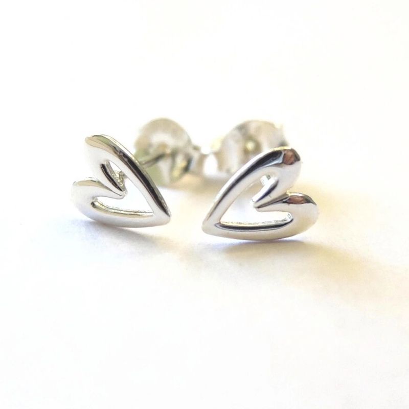 GOIA - Aros Corazón Dibujado Plata