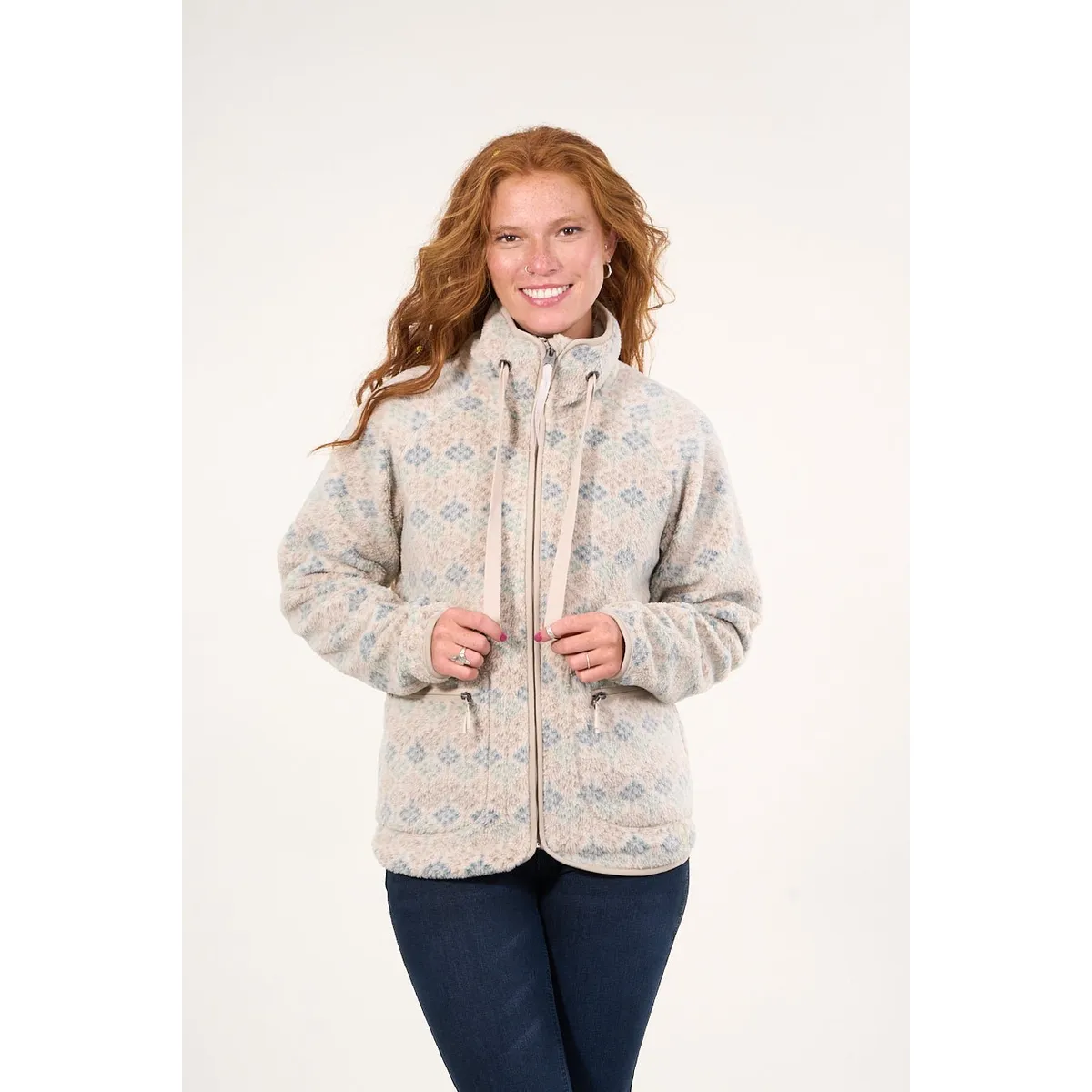 POLEMIC - Poleron polar full print look sherpa Crudo mujer Polemic