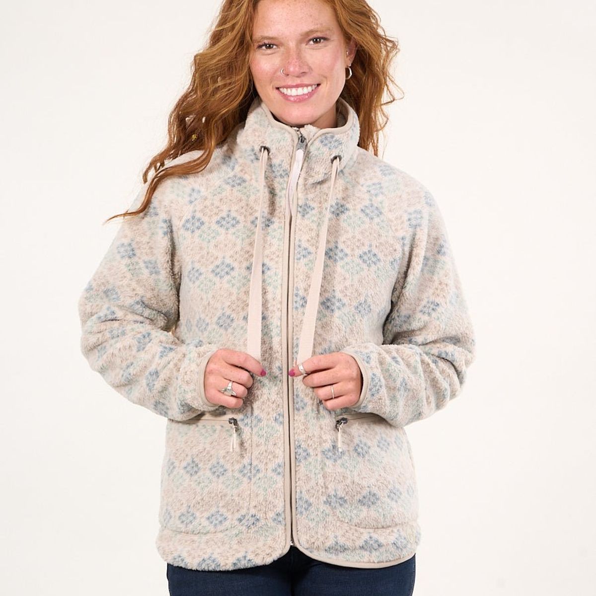 POLEMIC - Poleron polar full print look sherpa Crudo mujer Polemic