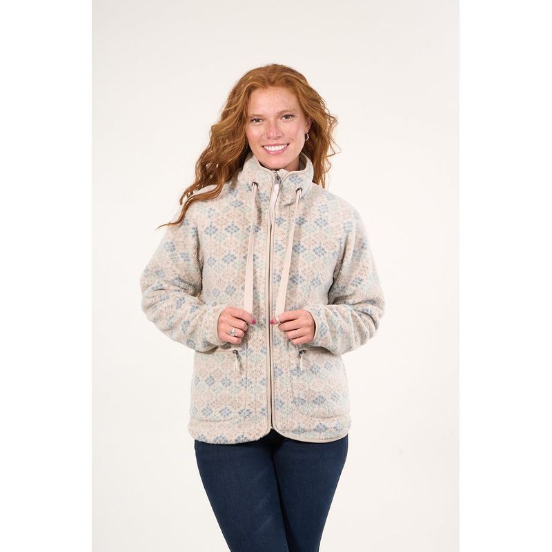 POLEMIC - Poleron polar full print look sherpa Crudo mujer Polemic.