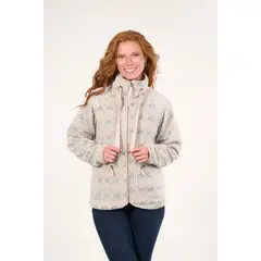 POLEMIC - Poleron polar full print look sherpa Crudo mujer