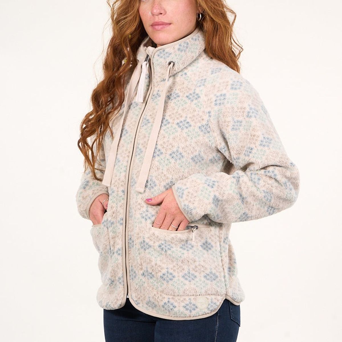 POLEMIC - Poleron polar full print look sherpa Crudo mujer Polemic