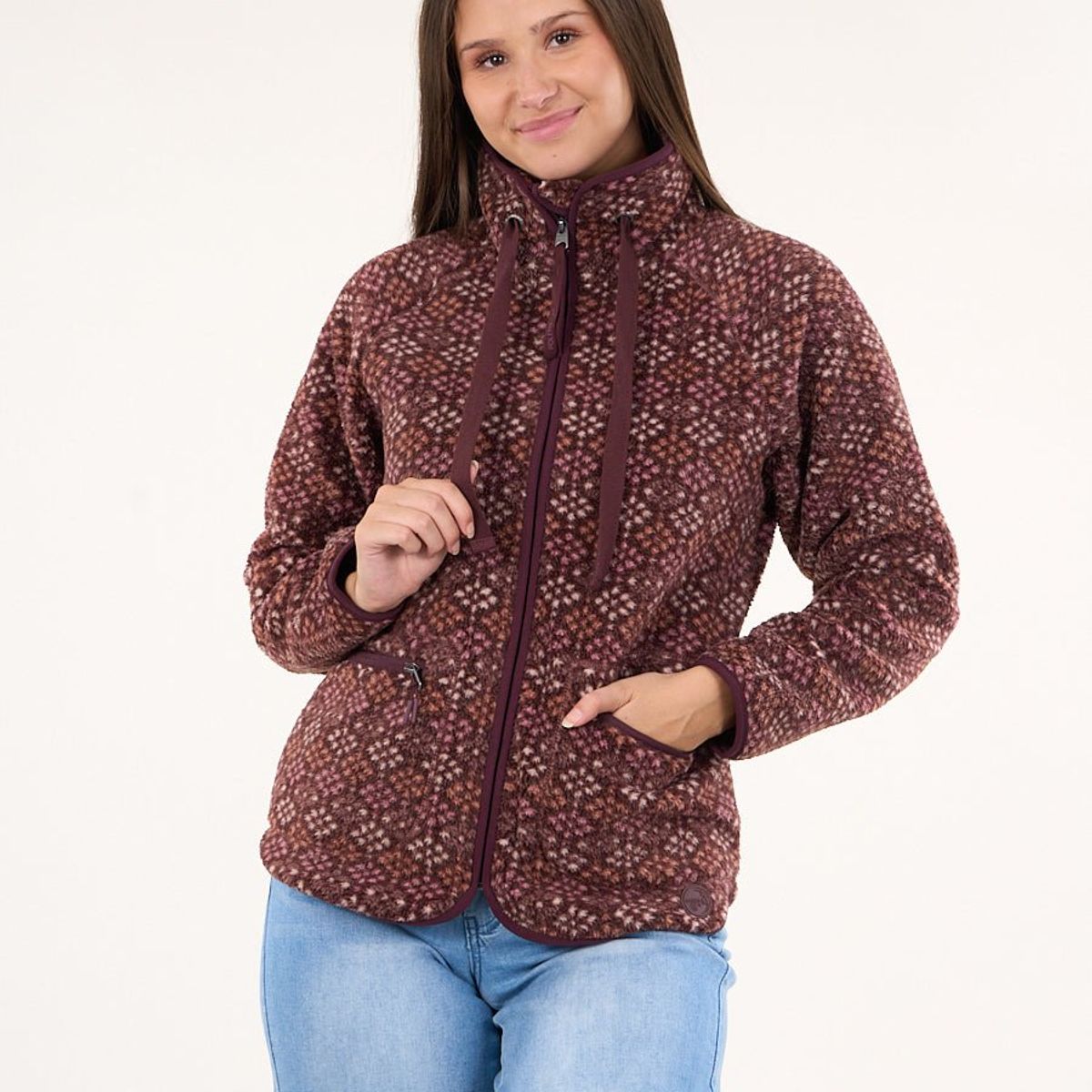 POLEMIC - Poleron polar full print look sherpa Ciruela vw8770 Polemic