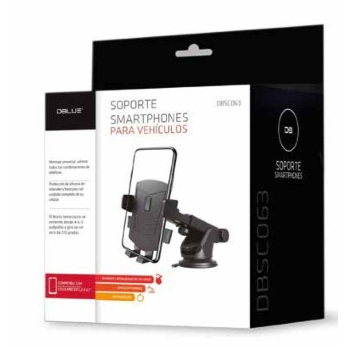 DBLUE - SOPORTE DE CELULAR CON BRAZO PARA AUTOMÓVIL DBLUE