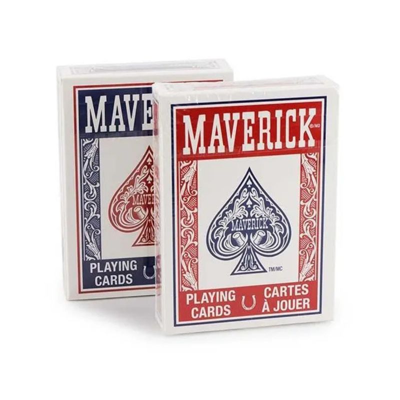 MAVERICK - Pack 2 Mazos de Naipes Maverick Azul/Rojo
