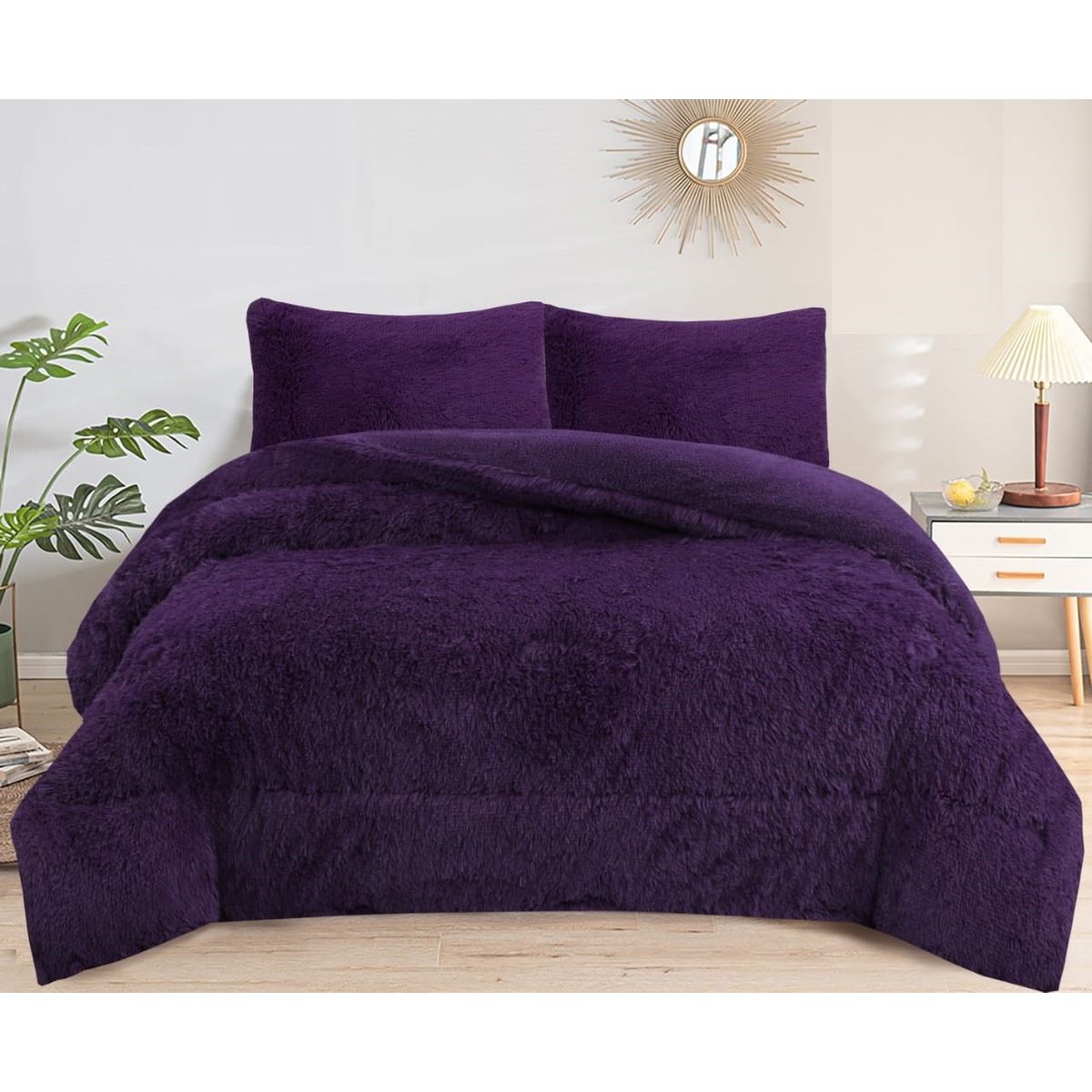GENERICO - PLUMON PELUDO KING GRANDE CON CHIPORRO MORADO TF