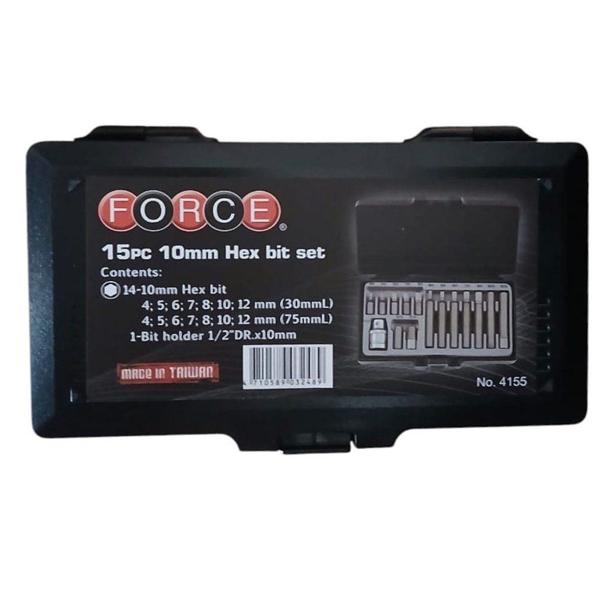 FORCE - Juego Puntas Allen Mando De 1/2 15 Pzas. 4 A 12mm. Marca Force