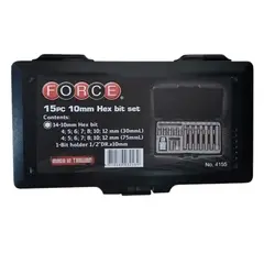 FORCE - Juego Puntas Allen Mando De 1/2 15 Pzas. 4 A 12mm. Marca