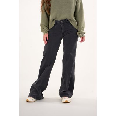 Imagen 2 del producto Pantalon Denim wide leg Negro VW4723 Mujer