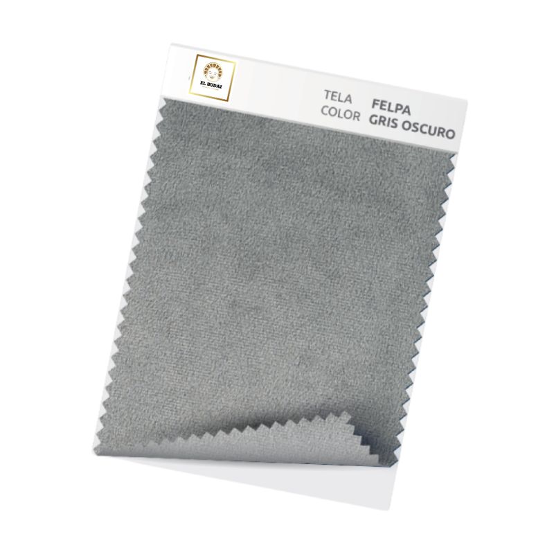 GENERICO - TELA FELPA TEXTURA GAMUZA POR METRO COLOR GRIS OSCURO