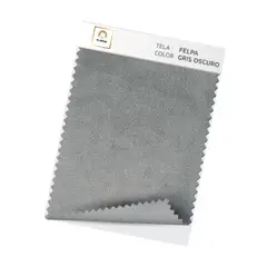 GENERICO - TELA FELPA TEXTURA GAMUZA POR METRO COLOR GRIS OSCURO