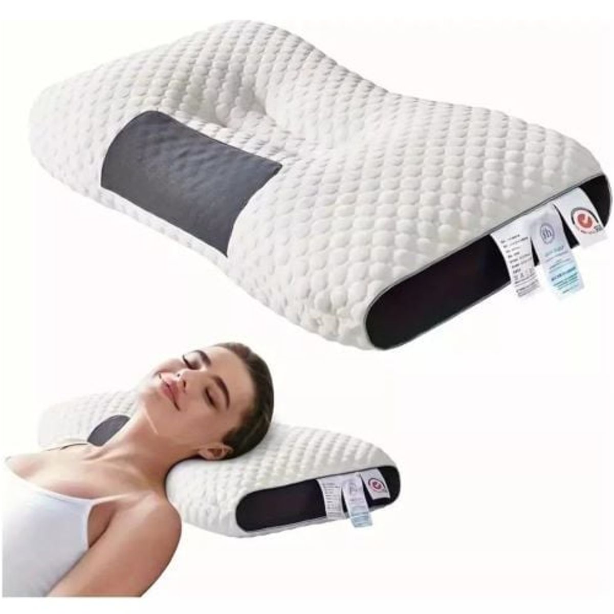 GENERICO - PackX2 Almohadas ergonómicas ortopédica alivio cuello cervical