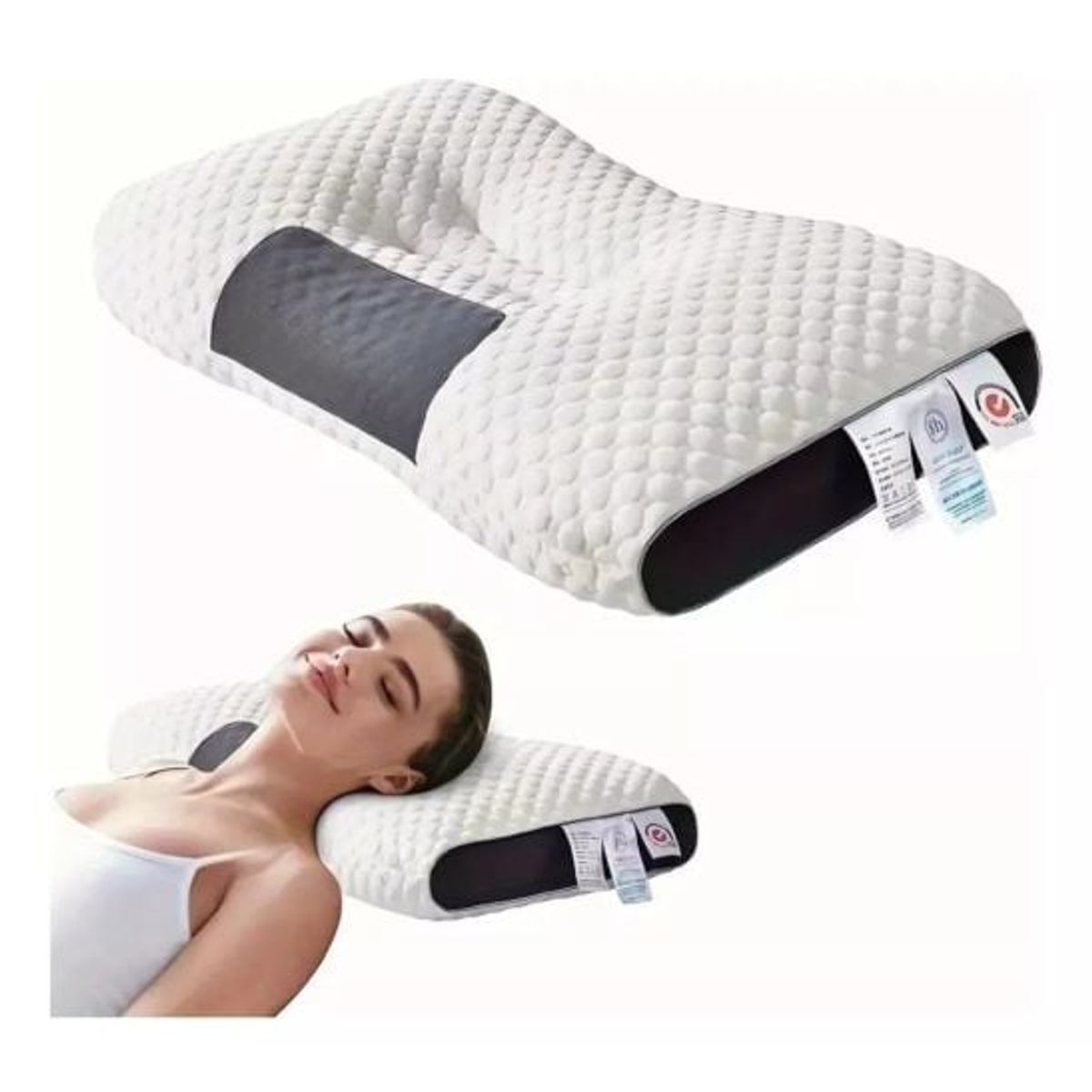 GENERICO - PackX2 Almohadas ergonómicas ortopédica alivio cuello cervical