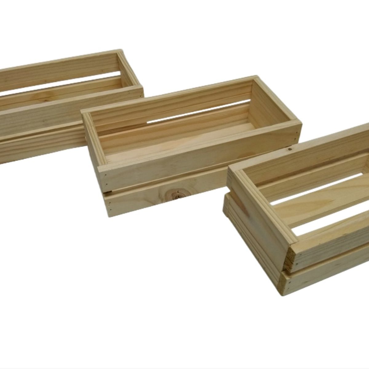 GENERICO - Set 3 Cajas Organizadoras Madera Natural