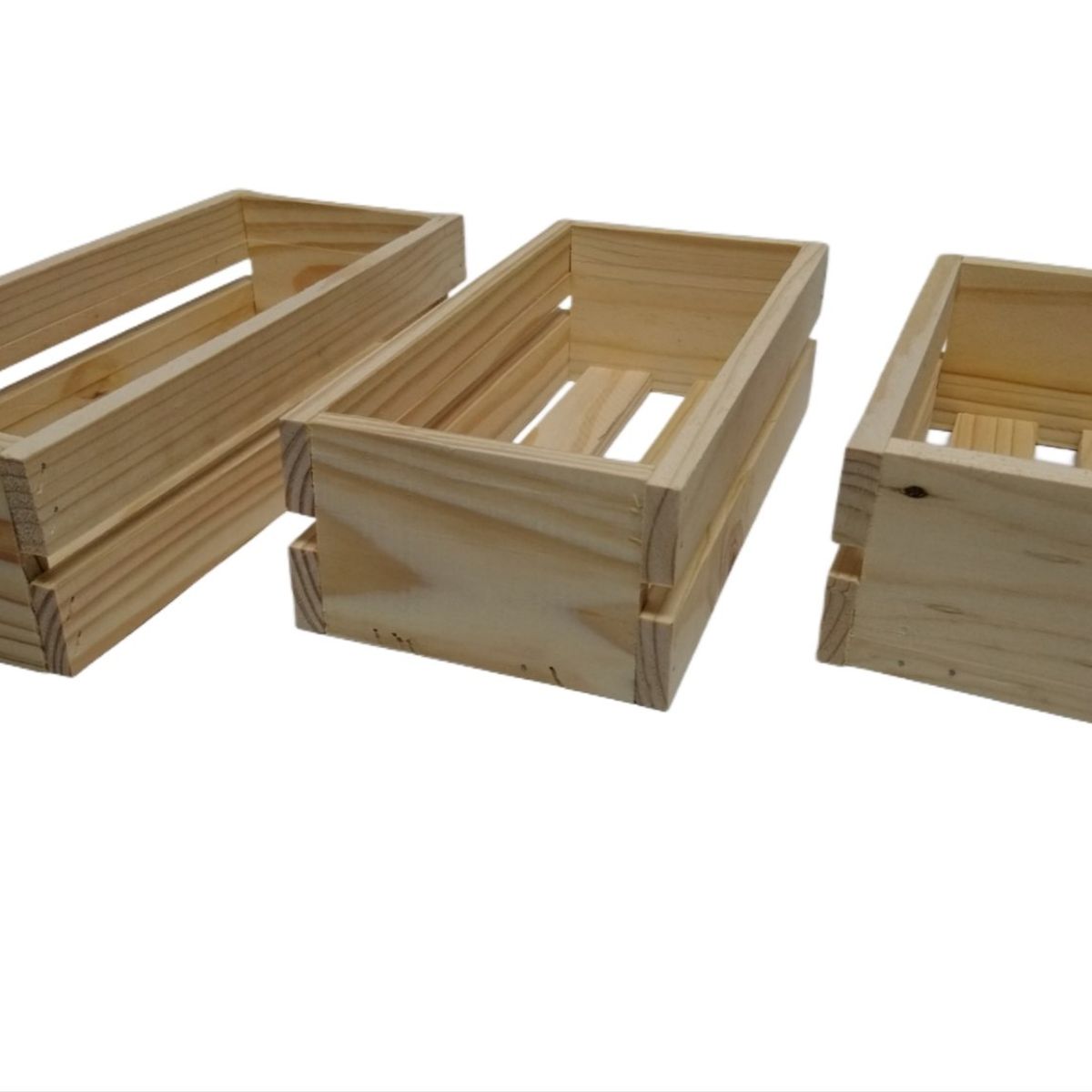 GENERICO - Set 3 Cajas Organizadoras Madera Natural