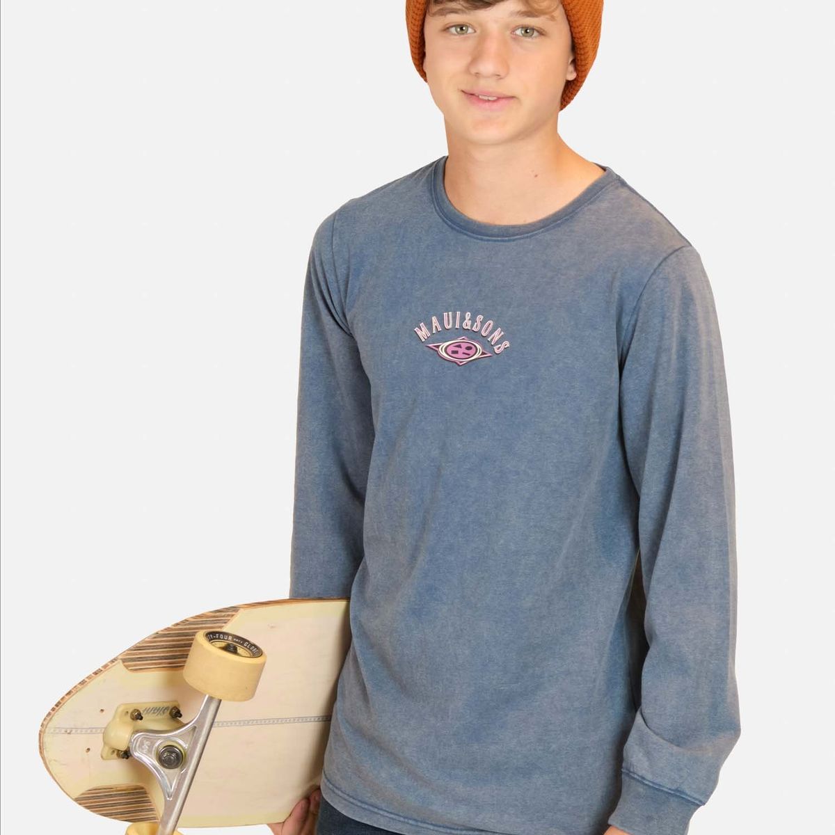 MAUI AND SONS - Polera ML Bamboo Celeste Infantil Maui And Sons - Celeste