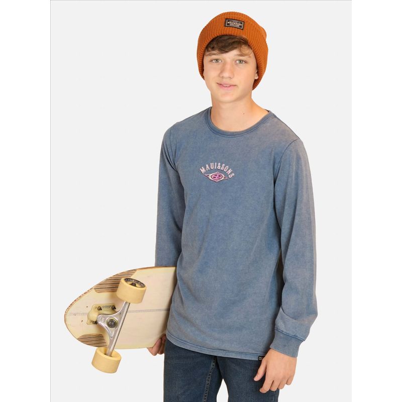 MAUI AND SONS - Polera ML Bamboo Celeste Infantil Maui And Sons - Celeste