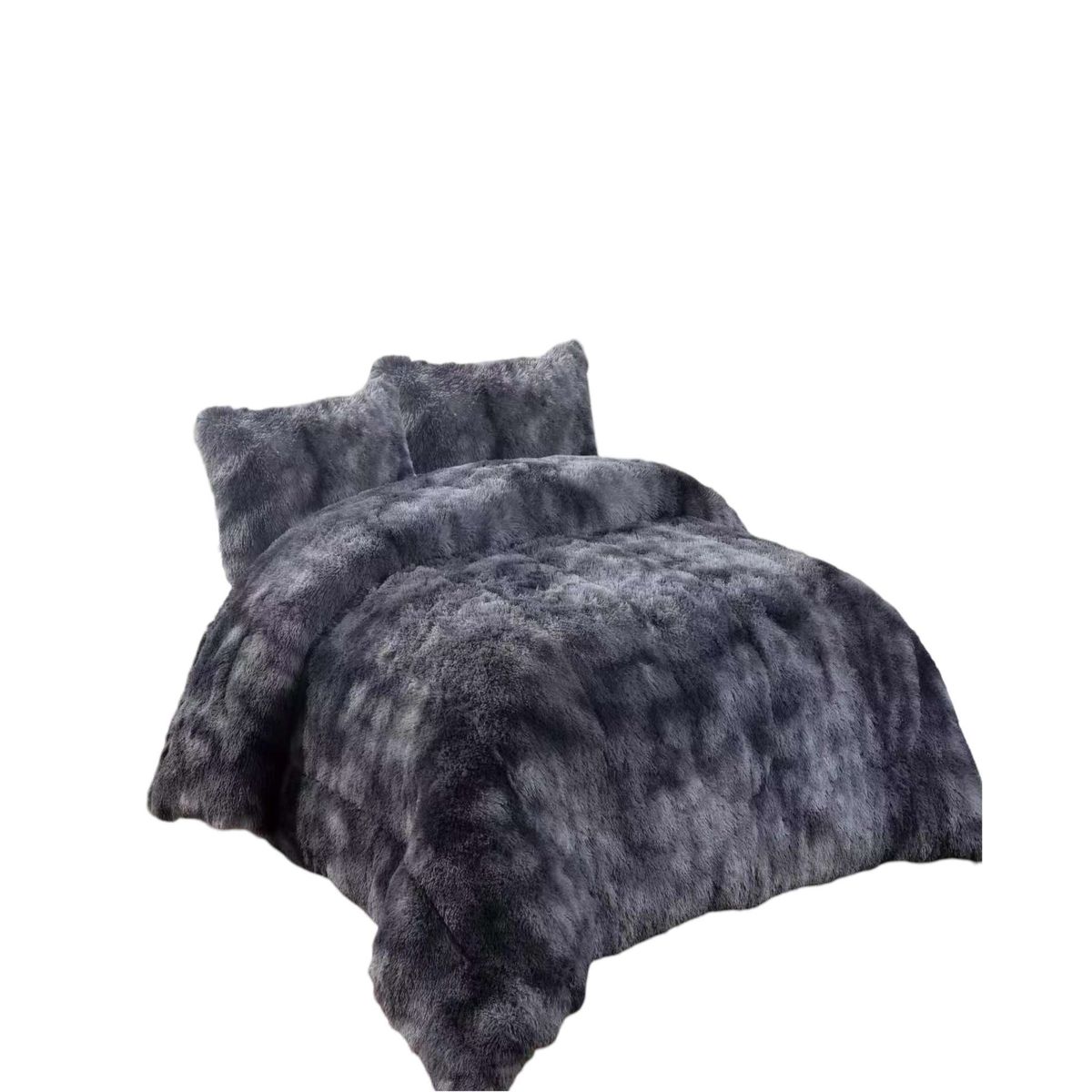 GENERICO - PLUMON PELUDO PLAZA Y MEDIA GRIS JASPEADO