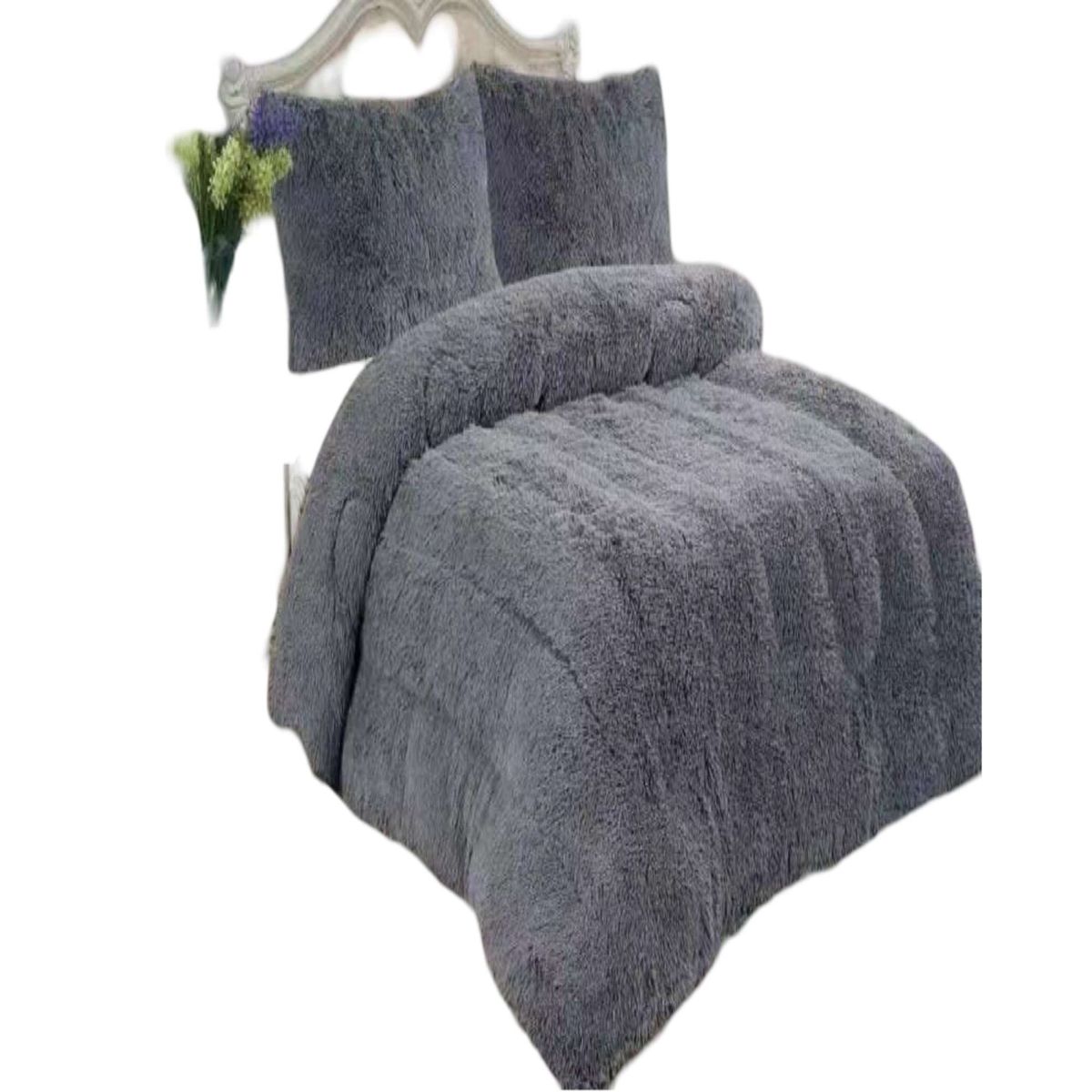 GENERICO - PLUMON PELUDO PLAZA Y MEDIA GRIS