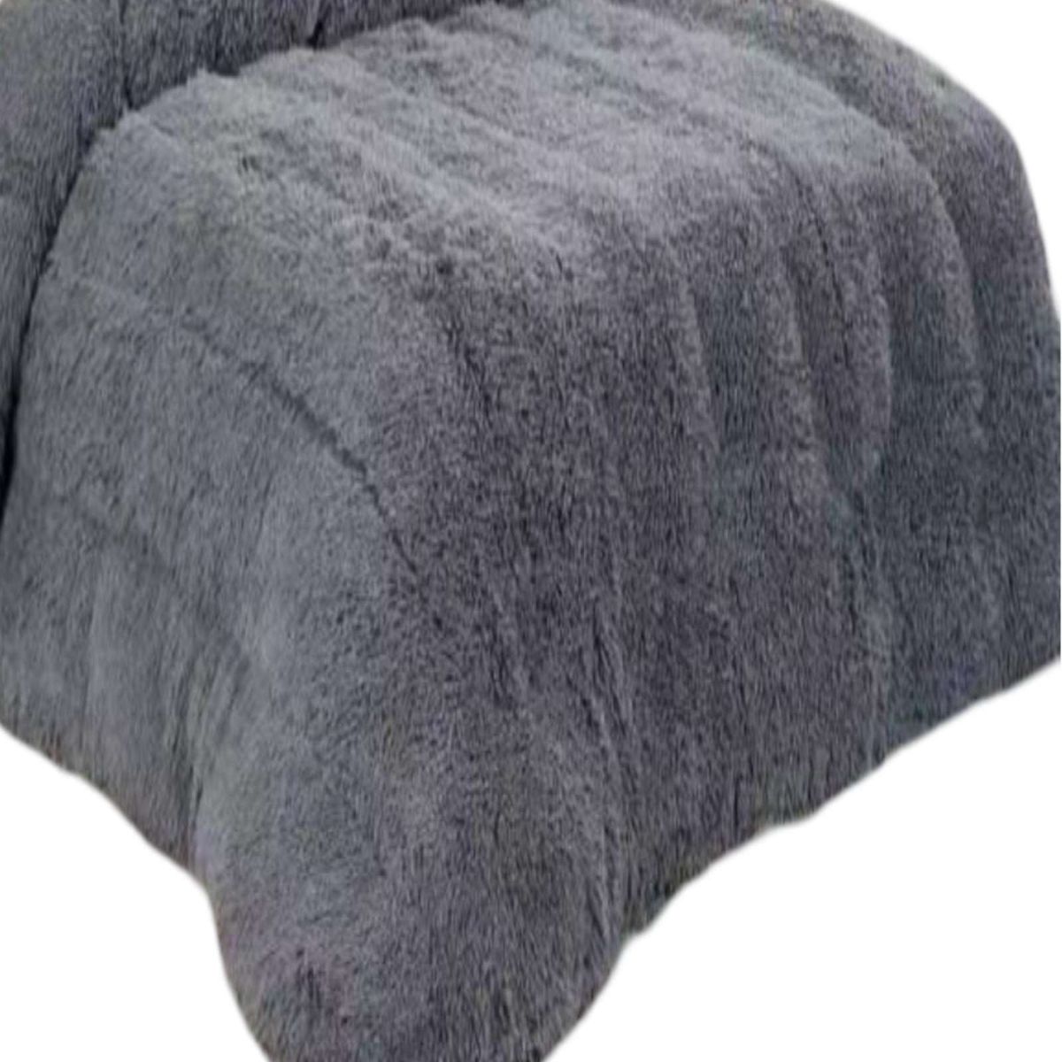 GENERICO - PLUMON PELUDO 2 PLAZAS GRIS