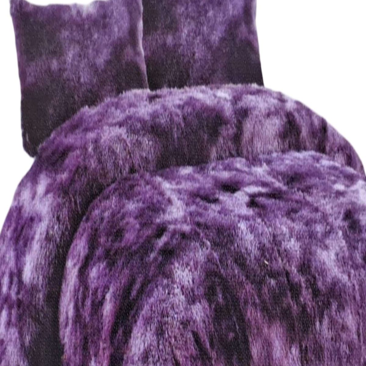 GENERICO - PLUMON PELUDO 2 PLAZAS MORADO JASPEADO