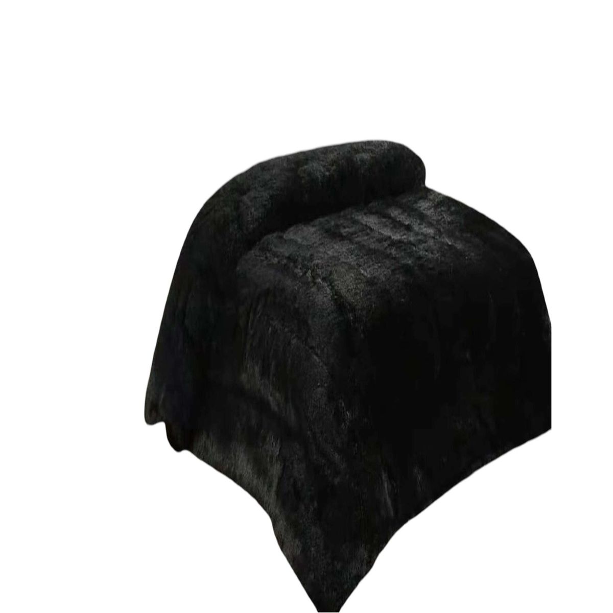 GENERICO - PLUMON PELUDO 2 PLAZAS NEGRO