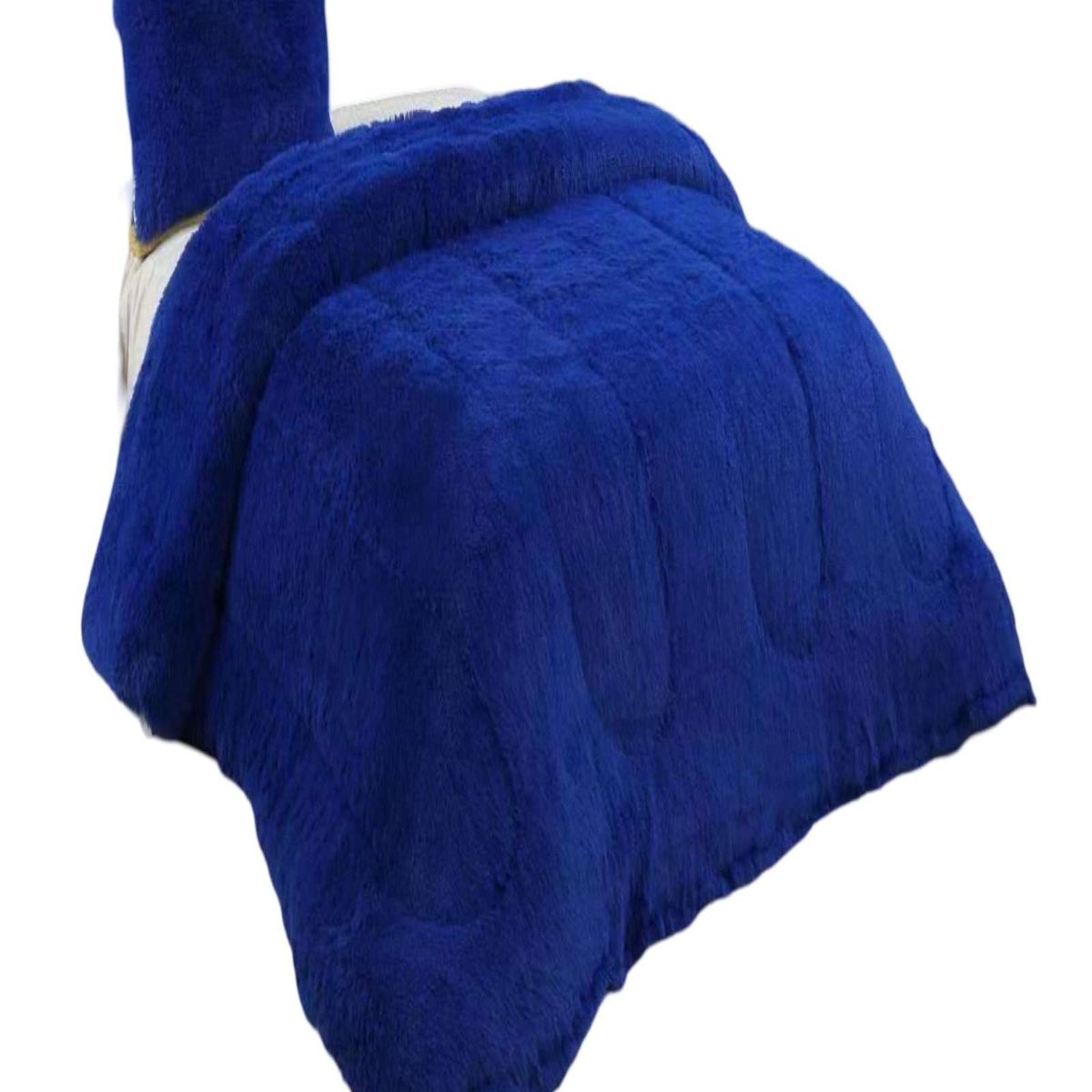 GENERICO - PLUMON PELUDO 2 PLAZAS AZUL