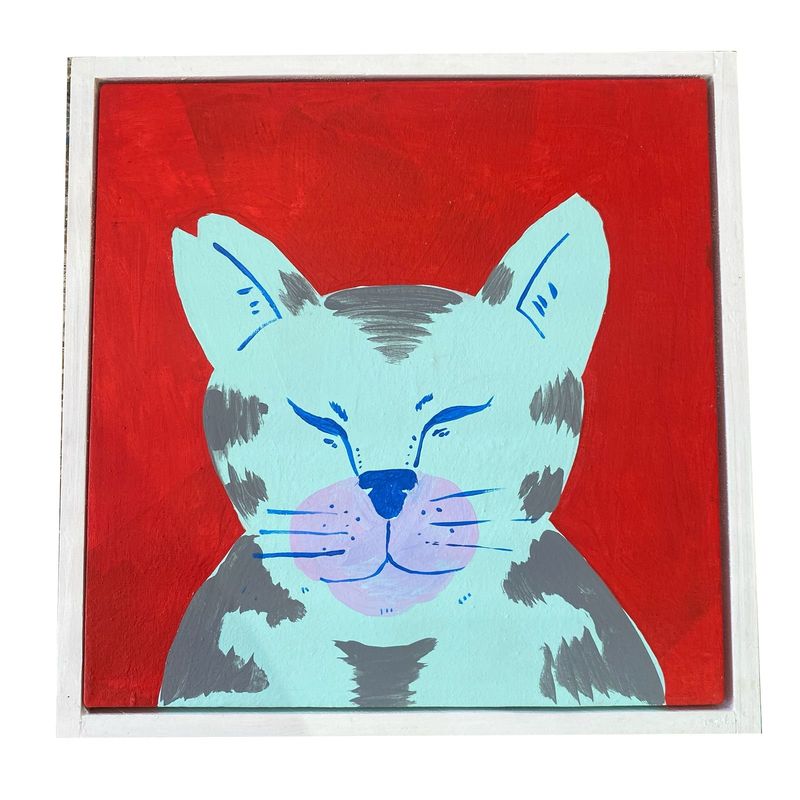 GENERICO - Cuadro decorativo Gato 2 33x33 cm