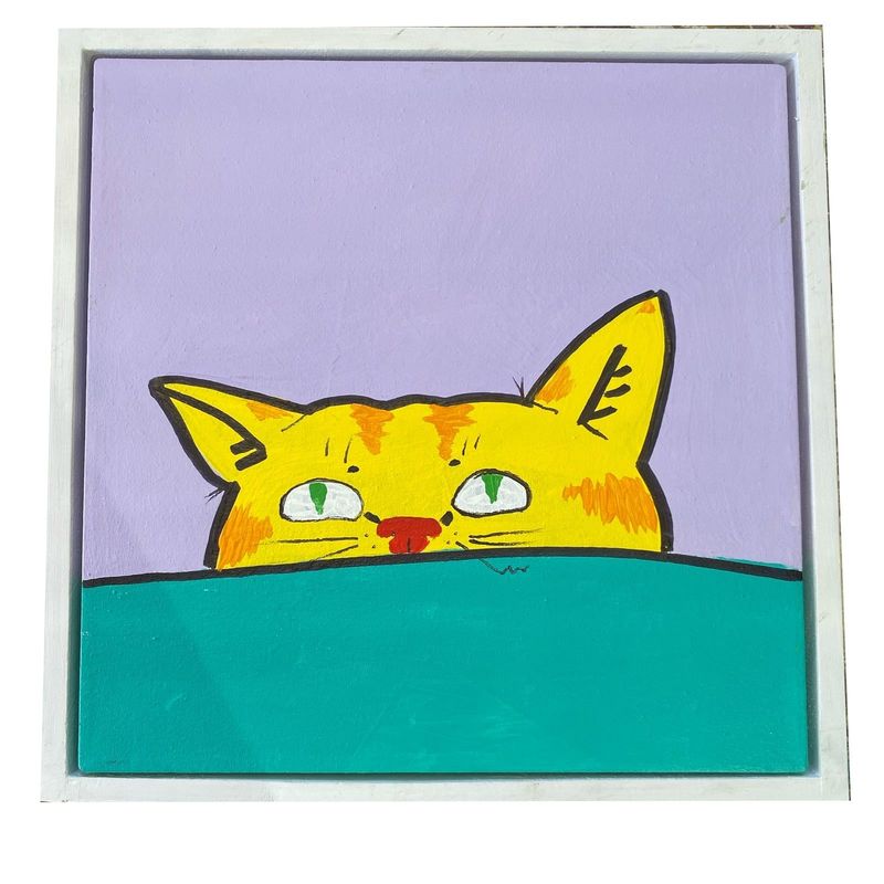 GENERICO - Cuadro decorativo Gato 3 33x33 cm