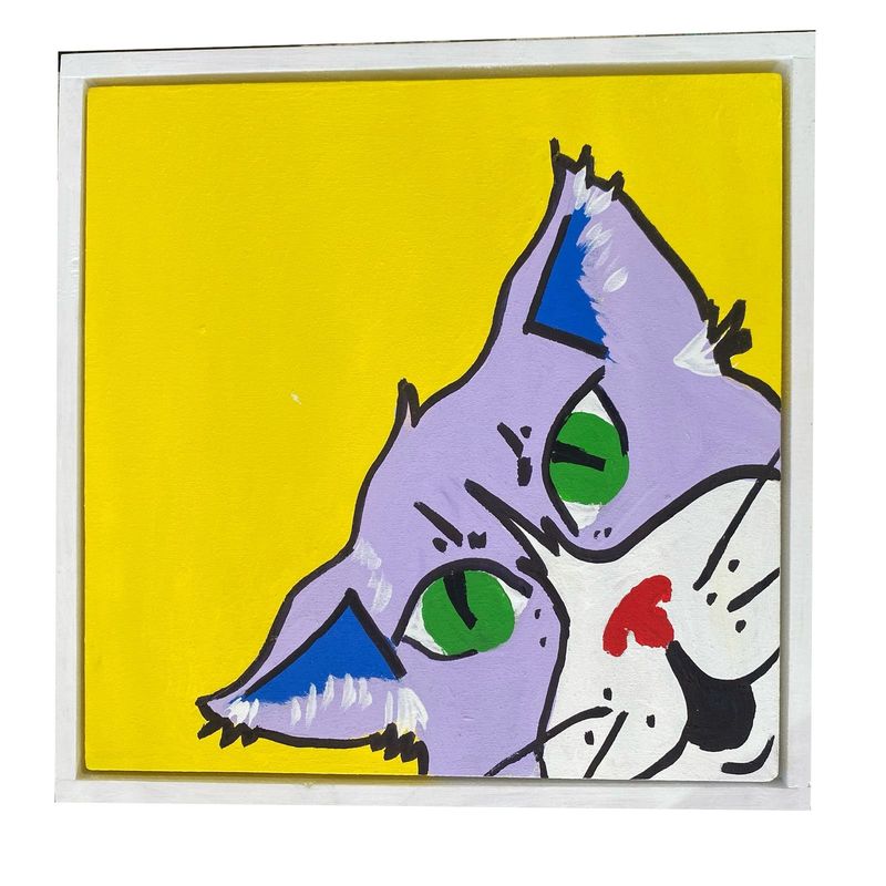 GENERICO - Cuadro decorativo Gato 4 33x33 cm