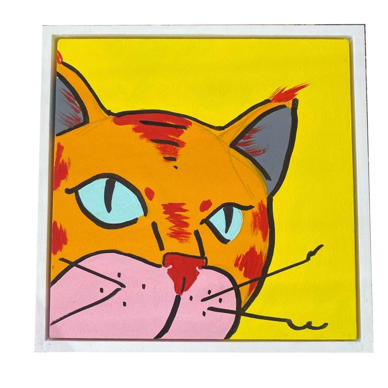 GENERICO - Cuadro decorativo Gato 6 33x33 cm