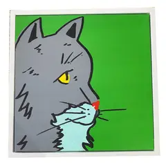 GENERICO - Cuadro decorativo Gato 7 33x33 cm