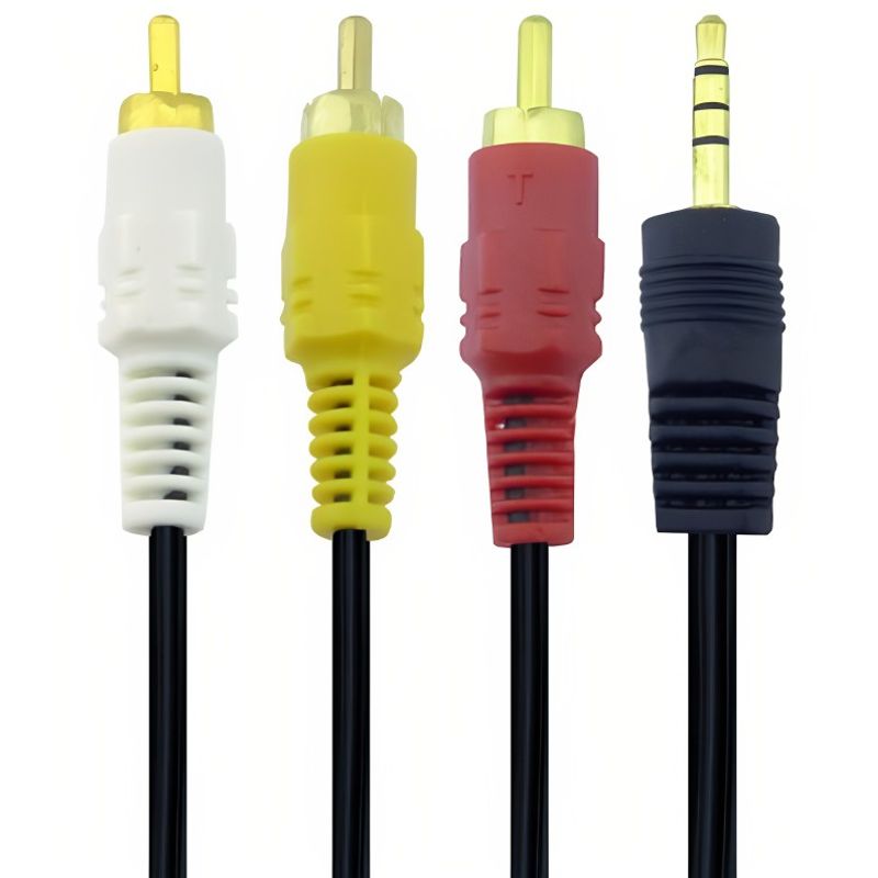 GENERICO - Cable de audio 3.5 a 3 RCA de 1.5 Mts