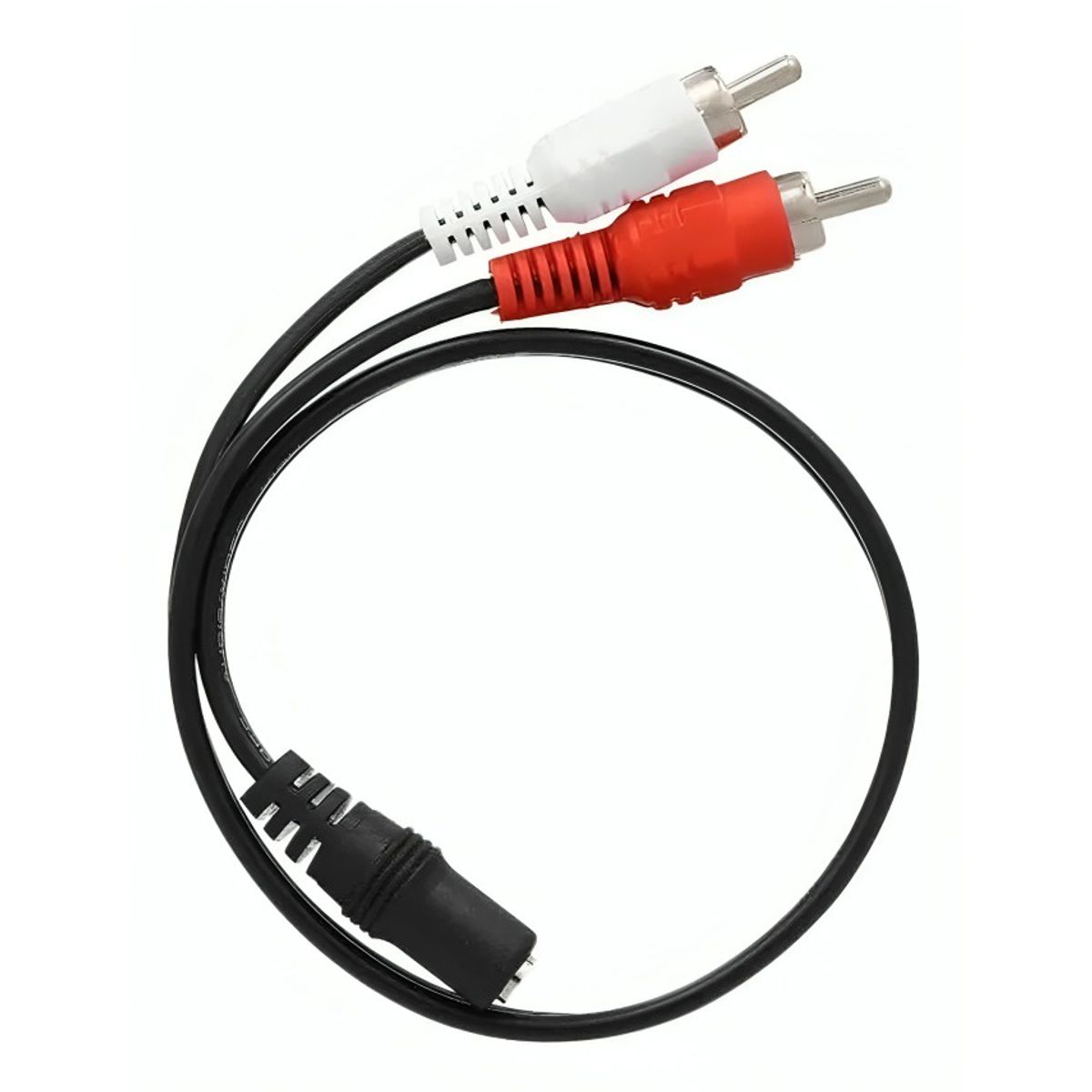 GENERICO - Cable de Audio Hembra 35 a 2 PLUG Blanco Rojo
