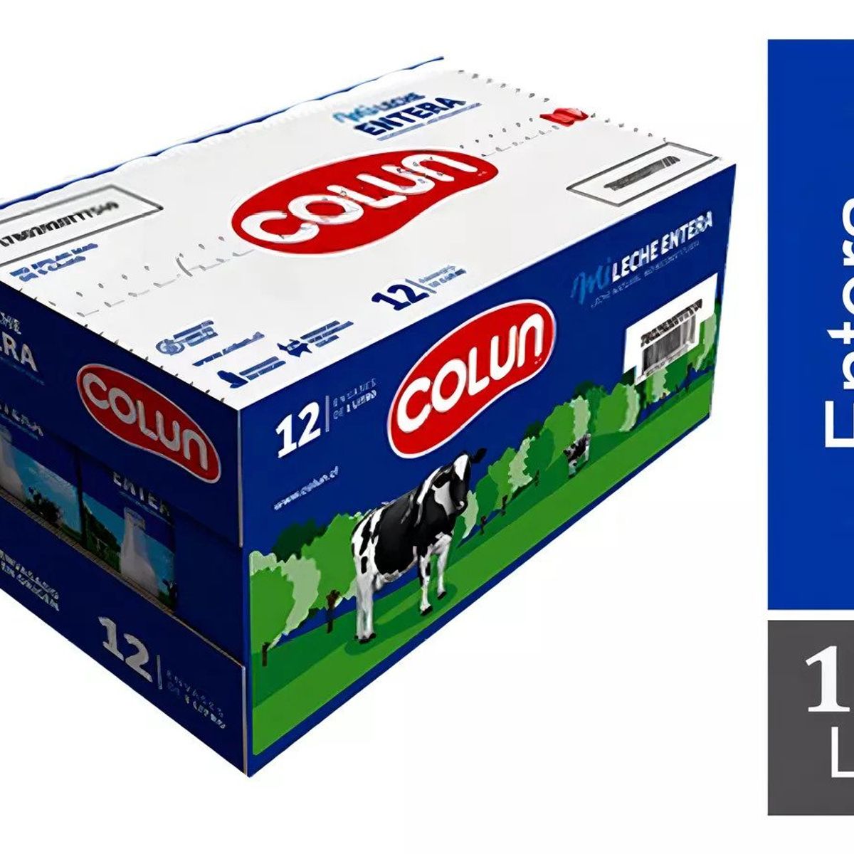 COLUN - Leche Entera 1 Lt Colun, Pack 12