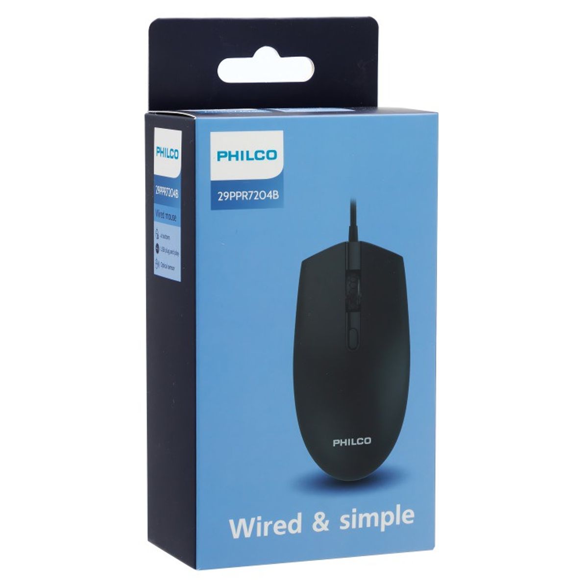 PHILCO - MOUSE ALÁMBRICO SPK7204 NEGRO PHILCO PRO