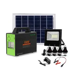 STARTECHOFFICE - Generador Solar 150W 4 Ampolletas LED Reflector / Panel Solar 50400mAh
