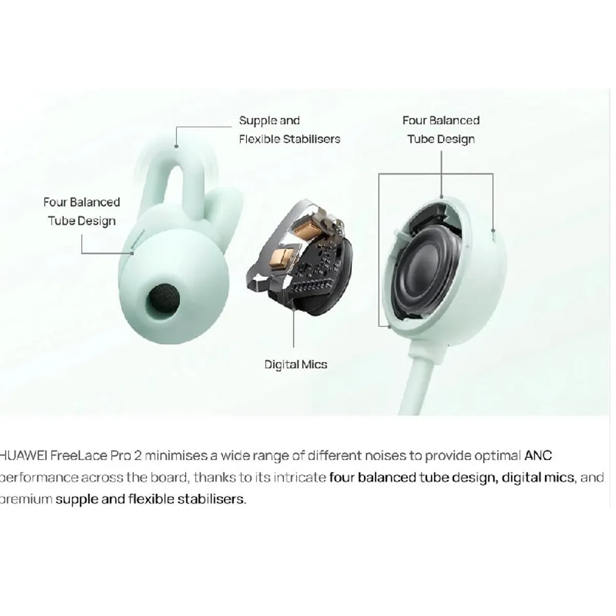 HUAWEI - Huawei FreeLace Pro 2 Earphones Intelligent Active Noise-Azul
