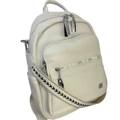 GENERICO - Mochila Cartera Trendy Elegante Espaciosa De Cuero PU Multiuso