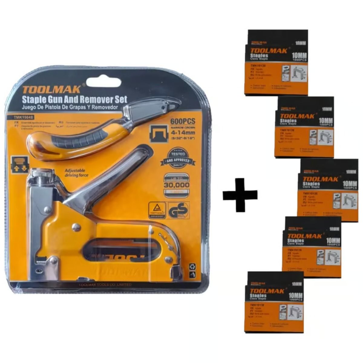 GENERICO - Engrapadora Tapicera Con Removedor Y 5600 Grapas