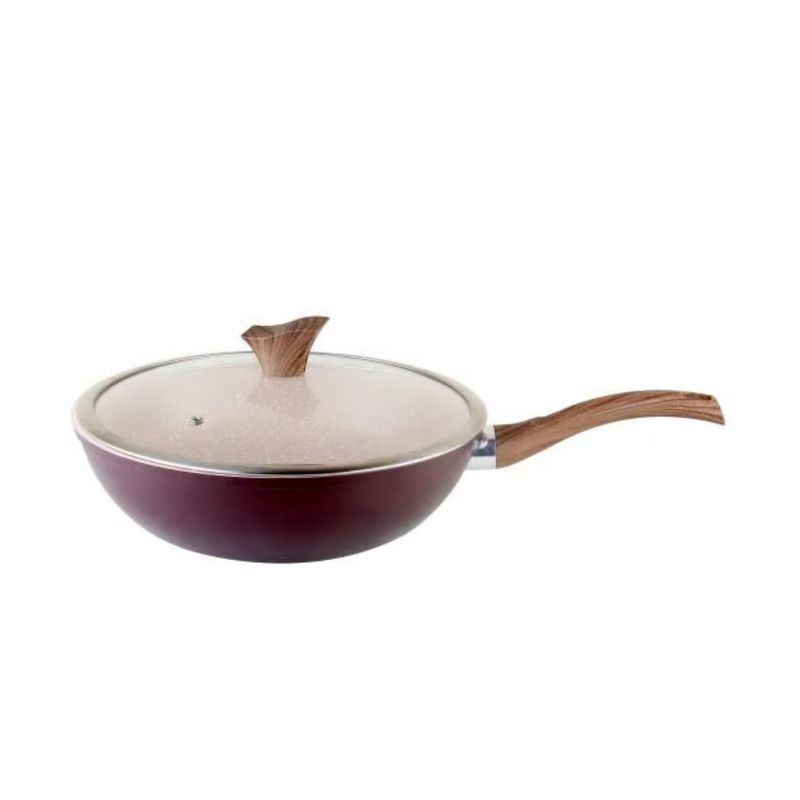 OEM - Wok Antiadherente Con Tapa 30cm Oak Stone Arte Andino
