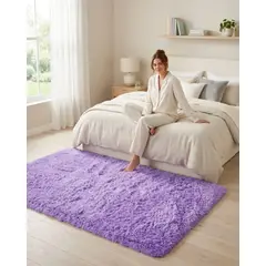 GENERICO - Alfombra Shaggy Peluda Extra Suave VERANO / INVIERNO 180 x 200 cm