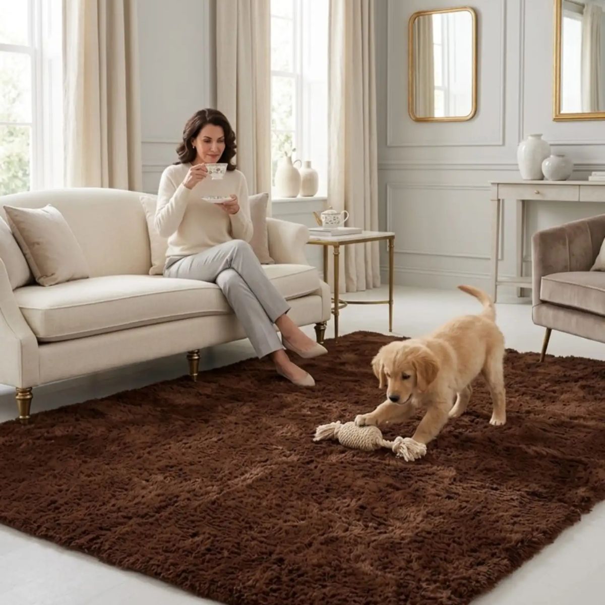 GENERICO - Alfombra Shaggy Peluda Extra Suave VERANO / INVIERNO 300 x 200 cm